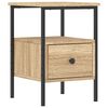 vidaXL Bedside Cabinet Sonoma Oak 34x36x50 cm Engineered Wood