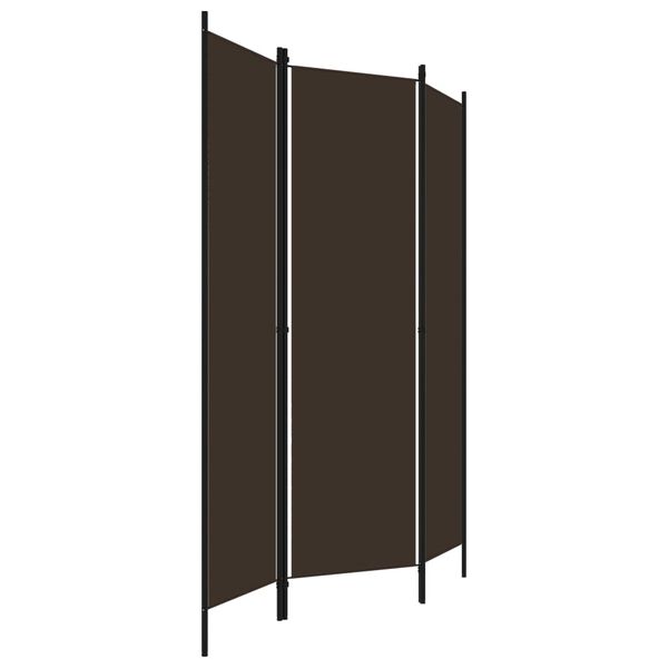vidaXL 3-Panel Room Divider Brown 150x180 cm