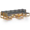 vidaXL 8 Piece Garden Lounge Set with Cushion Solid Acacia Wood