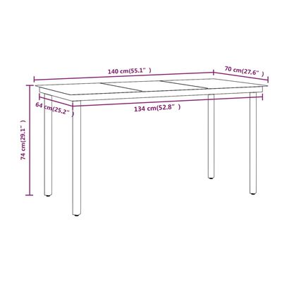 vidaXL 5 Piece Garden Dining Set with Cushions Grey and Black