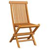 vidaXL Garden Chairs with Green Cushions 6 pcs Solid Teak Wood
