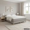 vidaXL Box Spring Bed Frame Light Grey 140x200 cm Fabric