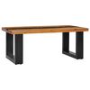 vidaXL Coffee Table 100x50x40 cm Solid Teak Wood and Polyresin