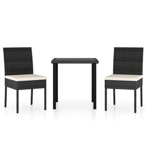vidaXL Dining Set | Black, Cream