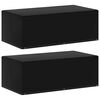 vidaXL Garden Furniture Cover |  Set of 2 | Black | Polyethylene