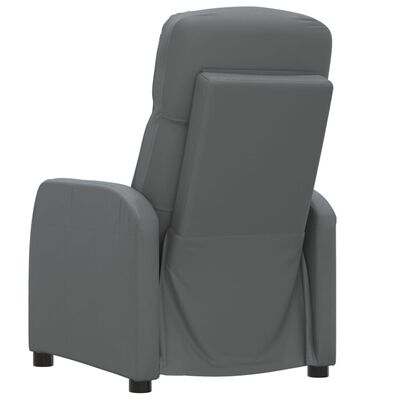 vidaXL Recliner Chair Anthracite Grey Faux Leather