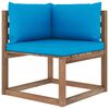 vidaXL 6 Piece Garden Pallet Lounge Set with Cushions Impregnated Pinewood