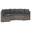 vidaXL 2 Piece Garden Sofa Set with Cushions Poly Rattan Grey