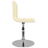 vidaXL Swivel Dining Chairs 6 pcs Cream Fabric