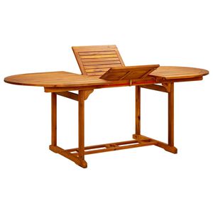 vidaXL Garden Table (150-200)x100x75 cm Solid Acacia Wood