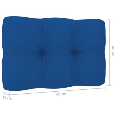 vidaXL Garden Chairs 2 pcs & Royal Blue Cushions Impregnated Pinewood
