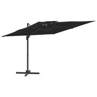 vidaXL Double Top Cantilever Umbrella Black 400x300 cm