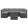 vidaXL 7 Piece Garden Pallet Lounge Set with Cushions Solid Pinewood