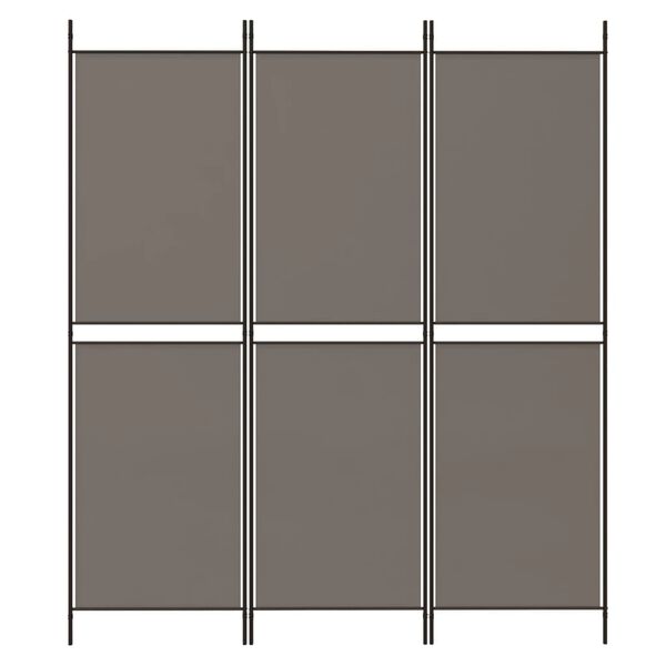 vidaXL 3-Panel Room Divider Anthracite 150x220 cm Fabric