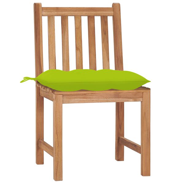 vidaXL Garden Chairs 6 pcs with Cushions Solid Teak Wood