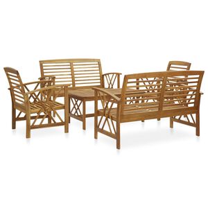 vidaXL 5 Piece Garden Lounge Set Solid Acacia Wood (310266+310269+310272)
