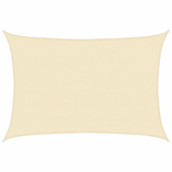 vidaXL Sunshade Sail 160 g/m² Cream 5x6 m HDPE