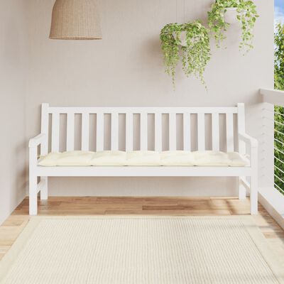 vidaXL Garden Bench Cushion Cream White 180x50x7 cm Oxford Fabric
