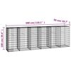 vidaXL Gabion Wall with Covers Galvanised Steel 300x50x100 cm