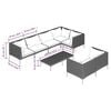 vidaXL 8 Piece Garden Lounge Set with Cushions Poly Rattan Dark Grey