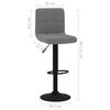 vidaXL Bar Stools 2 pcs Dark Grey Velvet