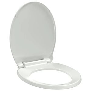 vidaXL Soft-close Toilet Seat White Oval