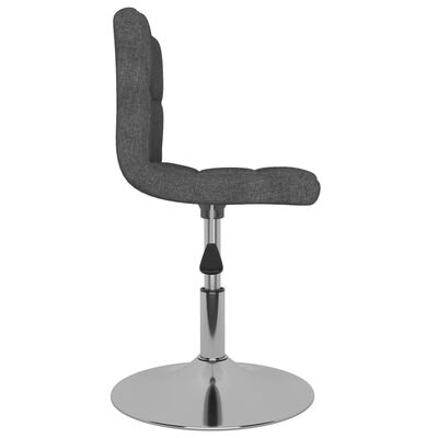 vidaXL Swivel Dining Chairs 4 pcs Dark Grey Fabric