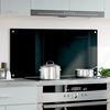 vidaXL Kitchen Backsplash Black 100 x 50 cm Tempered Glass