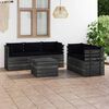 vidaXL 6 Piece Garden Pallet Lounge Set with Cushions Solid Pinewood