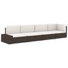 vidaXL Sectional Middle Sofa Poly Rattan Grey