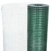 vidaXL Chicken Wire Fence Galvanised with PVC Coating 10x1 m Green