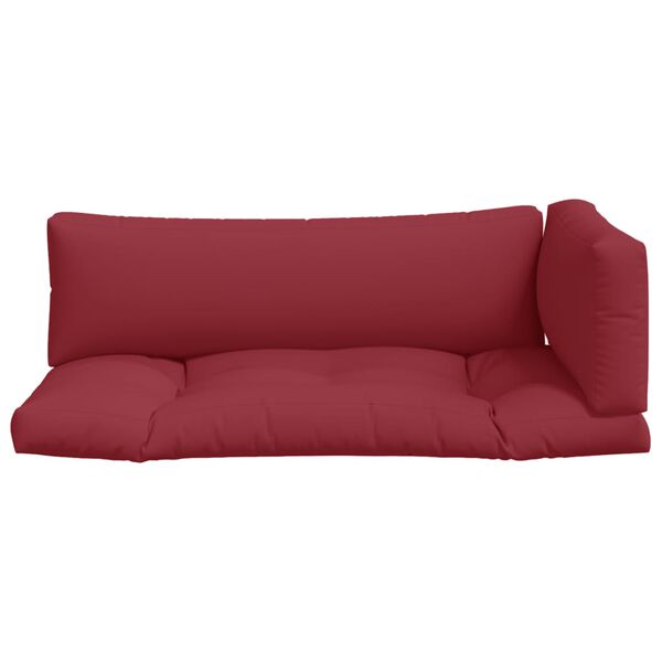 vidaXL Pallet Cushions 3 pcs Red Fabric