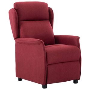 vidaXL Recliner Chair Wine Red Polyester