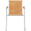 vidaXL Garden Chairs with Cushions 2 pcs Solid Teak Wood and Steel