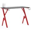 vidaXL Gaming Desk with Y Shape Legs Black and Red 110x60x75 cm