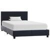 vidaXL Bed Frame without Mattress Black Faux Leather 90x200 cm