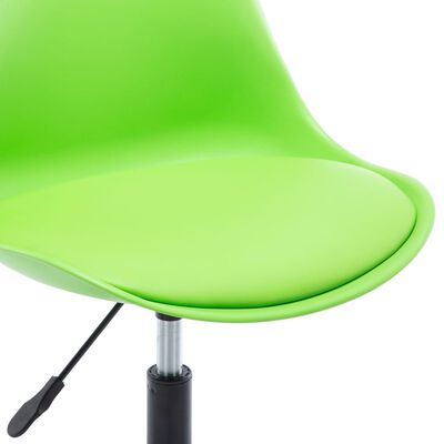 vidaXL Swivel Dining Chairs 2 pcs Green Faux Leather