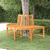vidaXL Half Round Tree Bench &Atilde;&tilde;160 cm Solid Wood Eucalyptus