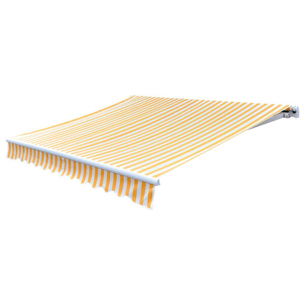 vidaXL Awning Top Sunshade Canvas Sunflower Yellow & White 3x2.5m