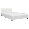 vidaXL Bed Frame without Mattress White Faux Leather 90x200 cm
