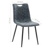 vidaXL Dining Chairs 2 pcs Black Faux Leather