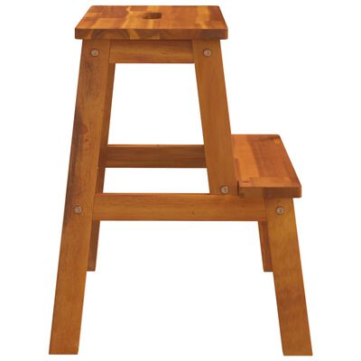 vidaXL 2 Step Stool 40x38x50 cm Solid Wood Acacia