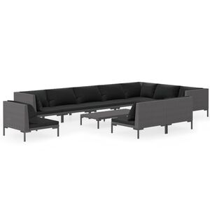 vidaXL Garden Lounge Set | Dark grey, Black