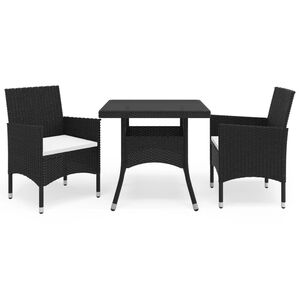 vidaXL Dining Set | Black and Cream