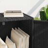vidaXL Garden Storage Cabinet Black 83x45x76 cm Poly Rattan