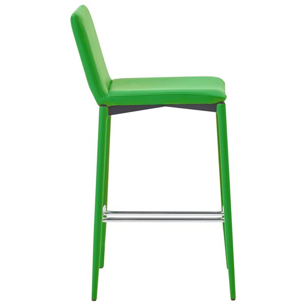 vidaXL Bar Stools 2 pcs Green Faux Leather