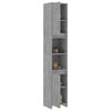 vidaXL Bathroom Cabinet Concrete Grey 30x30x183.5 cm Engineered Wood