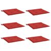 vidaXL Garden Chair Cushions 6 pcs Red 50x50x4 cm Oxford Fabric