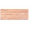 vidaXL Wall Shelf Light Brown 100x40x2 cm Treated Solid Wood Oak