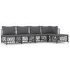 vidaXL 5 Piece Garden Lounge Set with Cushions Anthracite Steel